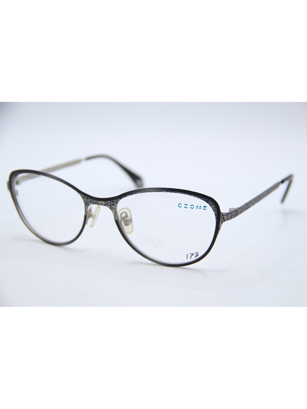 C-Zone L1172 Col.90 Black Gray Authentic Frames Eyeglasses 54-18